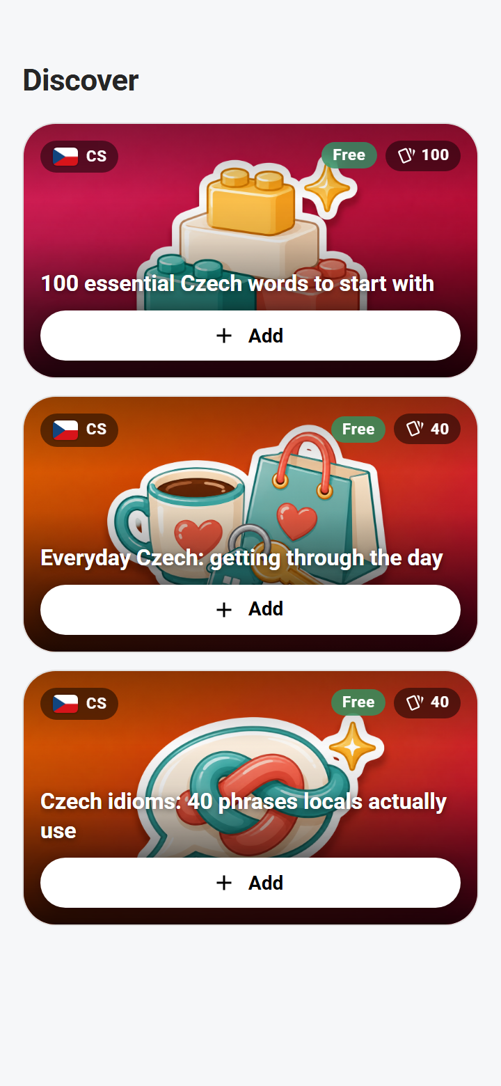 Zunoku catalog — ready-made sets across languages